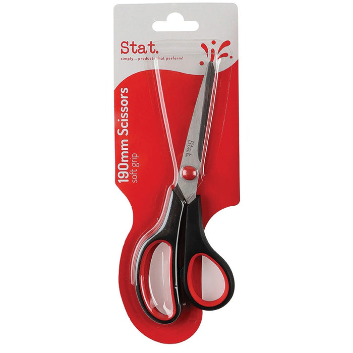 SCISSORS STAT 190MM SOFT GRIP