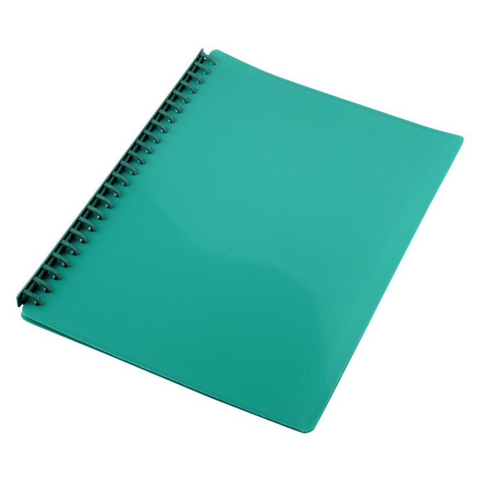 DISPLAY BOOK SOVEREIGN A4 REFILLABLE GLOSS GREEN 20P