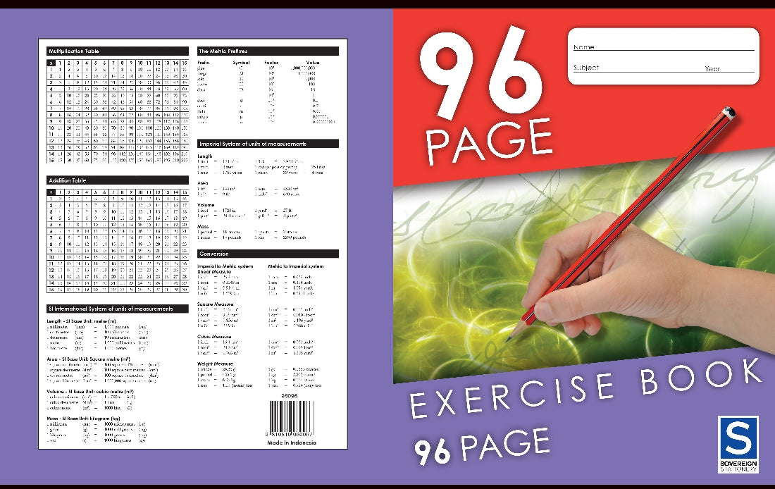 EXERCISE BOOK GNS 96 PAGE STAPLED