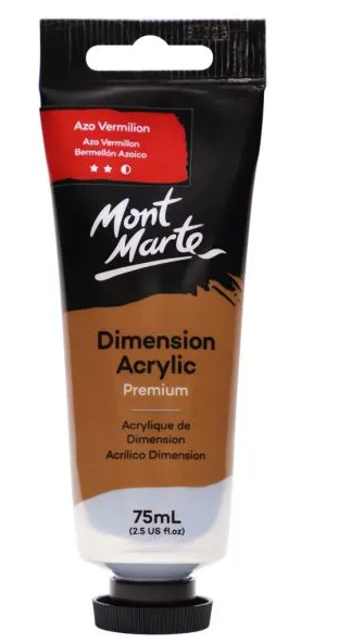 MM DIMENSION ACRYLIC 75ML AZO VERMILLION