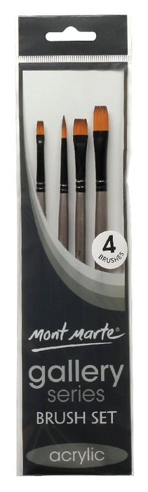 MONT MARTE GALLERY SERIES BRUSH SET ACRYLIC 4 PIECE