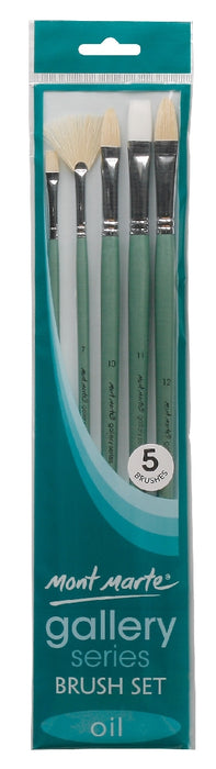 Mont Marte Gallery Series Brush Set Oils 5 PIECE