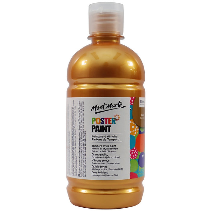 MM POSTER PAINT 500ML GOLD