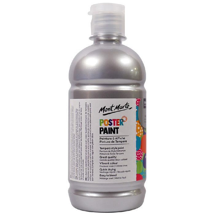 MM POSTER PAINT 500ML SILVER