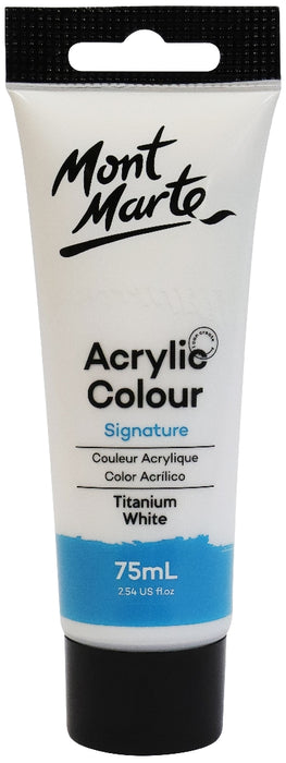 MONT MARTE STUDIO ACRYLIC PAINT 75ML - TITANIUM WHITE