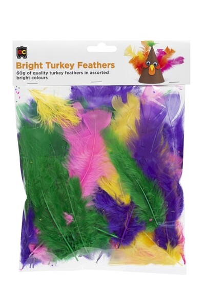 TURKEY FEATHERS EC 60GM BRIGHTS