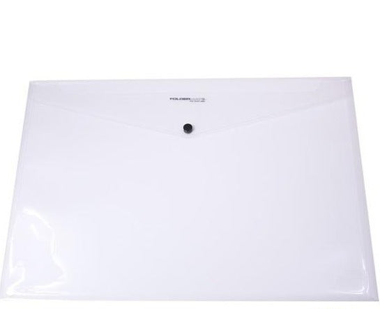 DOCUMENT WALLET 472CLR A3 W-BUTTON FOLDERMATE